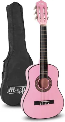 Produktbild von Famanu Kinder-Gitarre Klassische Akustikgitarre - Rosa