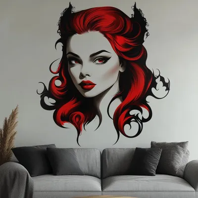 gotische Vampirfrau – Decords Wandtattoo, Produktansicht 1