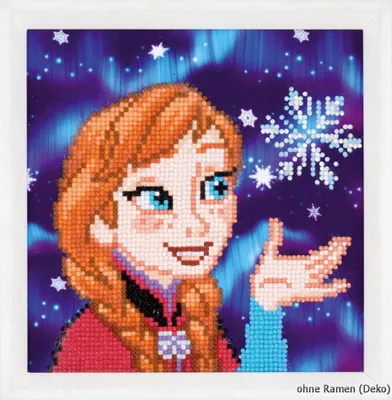 Obrázok produktu pre Sada na maľovanie diamantmi Vervaco, motív: Disney, Anna