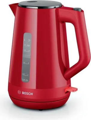 Image de Bouilloire BOSCH TWK1M124 MyMoment, Rouge, 1.7L Capacité, Base 360°, Filtre Anti-Calcaire, 2400W