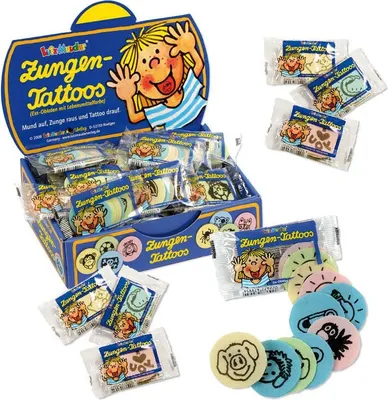 Produktbild von Zungentattoo-Display 60 Btl. zu 10 Zungentattoos