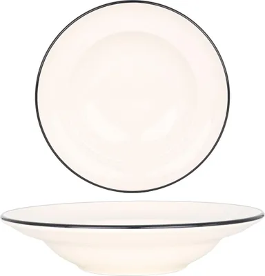 Immagine prodotto di Piatto Bonna Pasta - Linea Black - Porcellana - 24 cm (400 cc)