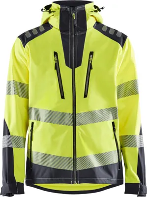 Produktbild von Blakläder® High Vis Softshell Jacke High Vis 4491 2513 in div. Farben, Farbe:high vis gelb/mittelgrau, Größe:XS