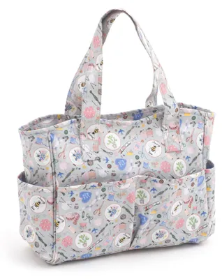 Imagen del producto de Bolsa para agujas de tejer, tamaño mediano – Bolsa de manualidades y viajes con compartimentos, organizador para ganchillo