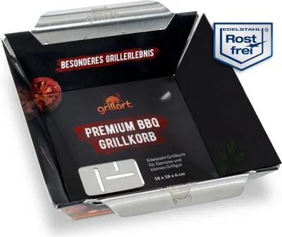 Produktbild von Premium Grillkorb aus hochwertigem Edelstahl