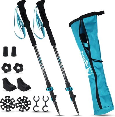 Obrázok produktu pre Trekingové palice 65-135 cm, hliník a karbón, na turistiku