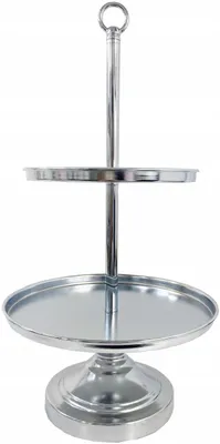 Produktbild von Servieretagere Madex Metall 2-stöckig Silber 48 cm