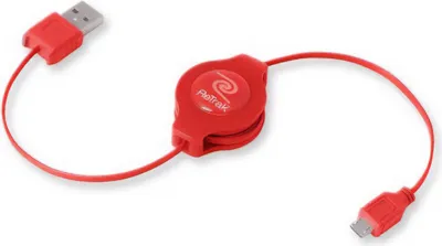 Immagine prodotto di Cavo retrattile da USB a micro USB - 1 m - Rosso