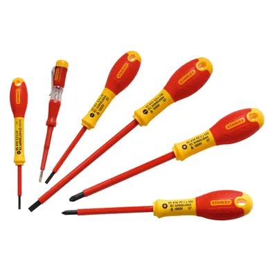 Produktbild von Schraubendreher-Set FATMAX, 6-teilig (rot/gelb, isoliert, inkl. Spannungsprüfer)