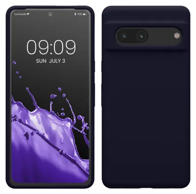 Produktbild von kwmobile Handyhülle für Google Pixel 7 Hülle, für Pixel 7 Case - Hülle Silikon - kabelloses Laden - Deep Ocean