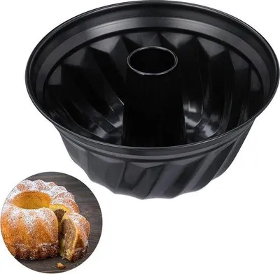 Immagine prodotto di Stampo per impasti da 25 cm con decorazioni marmorizzate e a biscotto, antiaderente, nero, acciaio inossidabile