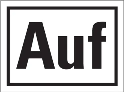 Produktbild von Dreifke® Hinweisschild, Auf, 30 x 40 mm, Folie, Folie selbstklebend 1 Stk.