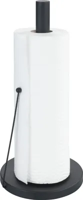 Produktbild von WENKO Küchenrollenhalter Rollenhalter Papierrollenhalter magnetisch Schwarz Clayton