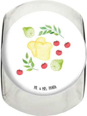 Produktbild von Mr. & Mrs. Panda Bonboniere Küchenmagie Design XL 2000ml - Weiß - Geschenk, Dekoglas, Kaffeedose, Aquarell, Küchenliebe, Tomaten, Vorratsbehälter, Küche, Frischhaltedose