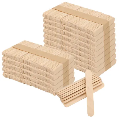 Holz-Lutscherstäbchen, 400 Stück, 65x10x2 mm, für DIY-Eis und Basteln