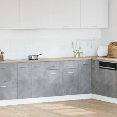 Produktbild von "Winterschlussverkauf "Schubunterschrank minimalistisches Design - CLORIS - Buffetschrank - Lyon Betongrau 80x46x81,5 cm Holzwerkstoff - DEMöbel8108082