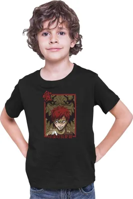 Zdjęcie produktu dla Koszulka Dziecięca Japan Anime Manga Naruto Gaara Shukaku, 9-11 Jahr - 140 / Czarny