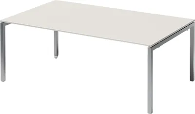 Produktbild von Bisley Cito Konferenztisch U-Gestell verstellbar - Gestell: Silber, Größe:  200 x 120 cm, Nachbildung: Grauweiß