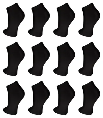 Produktbild von TEXEMP Sneaker Socken Herren Damen 12 - 36 Paar Baumwolle Sport Füßlinge | B139 - Schwarz - 43-46 - 24er Pack