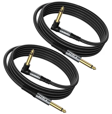 Productafbeelding van Gitaarkabel 2 Stuks, 6,35mm 1/4 Inch TS Instrumentkabel, 2 Meter
