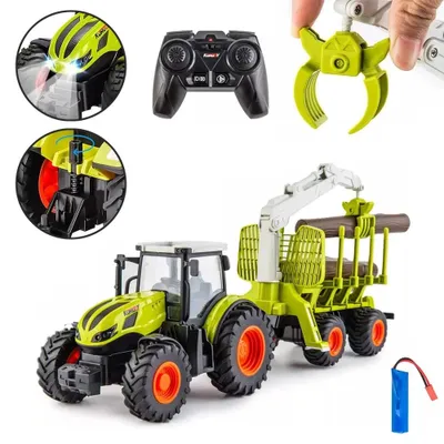 Produktbild von 2.4 Ghz RC Traktor Spielzeug,Ferngesteuerter Traktor,Traktor mit Anhänger