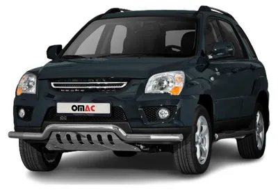 Produktbild von Edelstahl Frontschutzbügel für Kia Sportage 2008-2010 mit ABE Silber Rammschutz