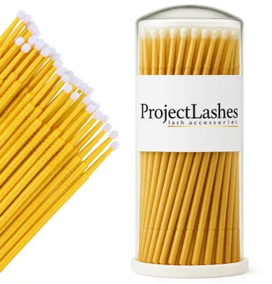Zdjęcie produktu dla 100x MIKRO APLIKATORY do rzęs ZŁOTE ProjectLashes