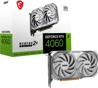 Produktbild von MSI GeForce RTX 4060 VENTUS 2X WHITE 8G OC - VGA - PCI-E x16