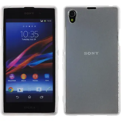 Produktbild von PhoneNatic Case kompatibel mit Sony Xperia Z1 - weiß Silikon Hülle transparent + 2 Schutzfolien