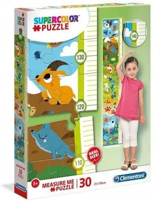 Produktbild von Clementoni Puzzle Wandmaßband Tiere 30 Teile 21x118cm