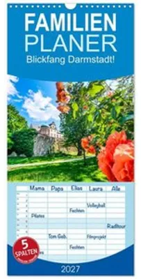 Image de Calendrier familial 2027 - Élégant, édition Darmstadt ! Avec 5 colonnes (calendrier mural, 21 x 45 cm) - CALVENDO