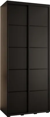 Produktbild von MEBLE KRYSPOL Davos 4 Schrank, zwei Türen - 235,2x100x45 cm - Schwarz Schwarz Schwarz