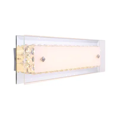 Produktbild von LED Wandleuchte, 1x LED á 10W inkl., Spiegelrand, 10 Watt