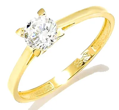 Produktbild von Goldring 585 Gold mit Zirkonia Glare873 Ringgröße 55 4,9 mm Breite gepunzt