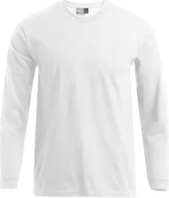 Produktbild von Premium Langarmshirt Herren, Weiß, L