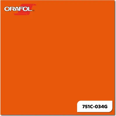 Produktbild von ORAFOL ORACAL 751C Meterware - 034 ORANGE in 63 x 100cm