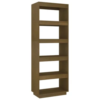 Image de vidaXL Bibliothèque/séparation de pièce brun miel 60x35x167 Pin massif