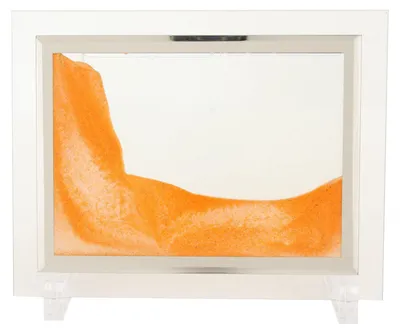 Produktbild von 7 Zoll großes, bewegliches Sandbild, 3D-Tiefsee-Dynamik-Sandlandschaft, rechteckig, Treibsand-Dekoration für Büro/Schreibtisch, Gelb