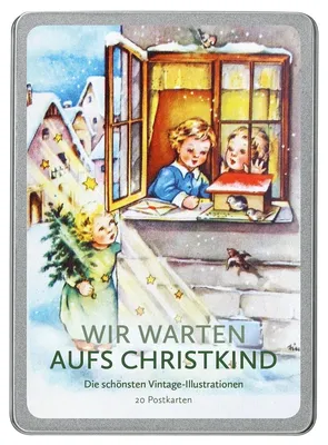 Obrázek produktu pro Wir warten aufs Christkind Postkarte VE 20: Die schönsten Vintage-Illustrationen