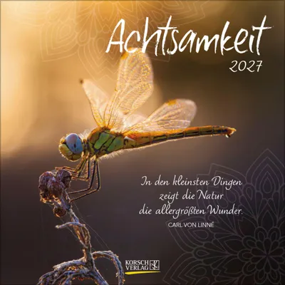 Produktbild von Achtsamkeit 2027: Broschürenkalender mit Ferienterminen. 30 x 30 cm - Wandkalender