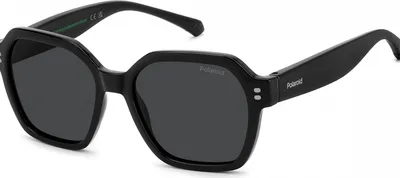 Image de Lunettes de soleil enfant Polaroid PLD 8069/S, couleur noire, taille 48/15/130, modèle JUNIOR