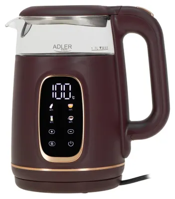 Wasserkocher 1,7 l, 2200 W, LED-Display, Touchpanel, 5 Temperaturprogramme