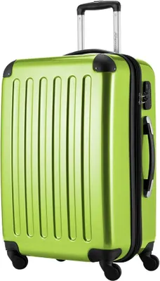 Imagen del producto de Alex - Maleta rígida extensible de 65 cm (74 L) con candado numérico, robusta maleta de viaje con 4 ruedas dobles, color verde manzana