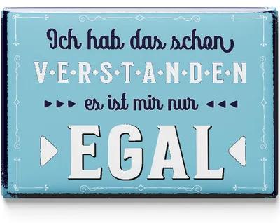 Produktbild von LANOLU Kühlschrankmagnete lustig- Ist mir egal - lustige Magnete mit Sprüchen und witzigen Motiven 8x5,5cm