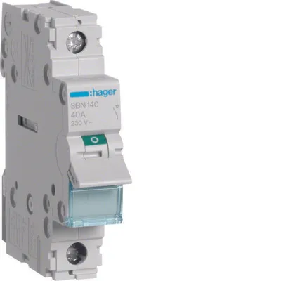 Produktbild von HAGER Ausschalter 40A 1 Schließer 230V AC 1PLE