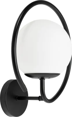 Produktbild von tooLight Wandlampe App1152-1W Schwarz Metall Metall Glas Kugel E27 1-Punkt Licht