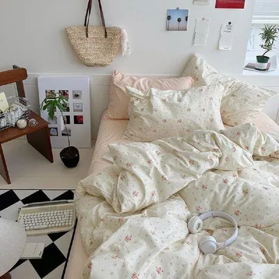 Obrázok produktu pre Elegantný obliečkový set Unyqoos® s kvetinovým vzorom a vankúšom z jemnej mikrovlákna