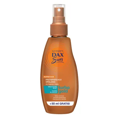 Produktbild von DAX SUN Turbo Gold Bräunungsbeschleunigerspray für Gesicht und Körper 200 ml