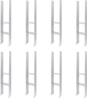 Produktbild von Alberts 8 x H-Pfostenträger, 141x800 mm, Materialstärke 8 mm, Tiefe 60 mm, feuerverzinkt