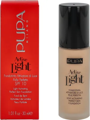 Produktbild von Pupa Active Light Ölfreie Creme-Foundation SPF10